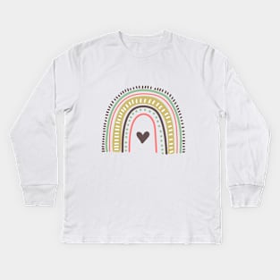 Boho rainbow Kids Long Sleeve T-Shirt